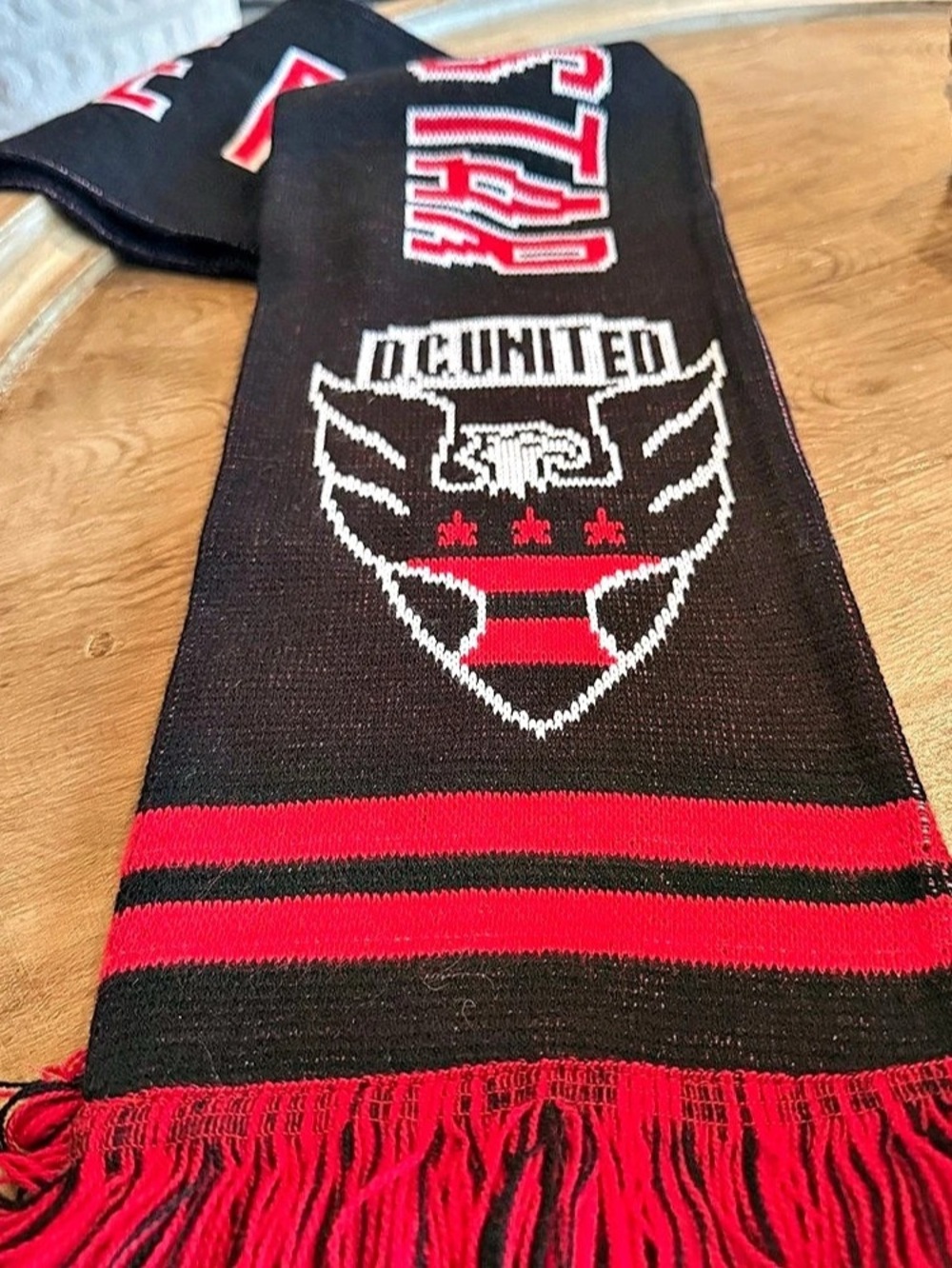 Runneck Scarves D.C. United Scarf Black & Red Soccer Scarf